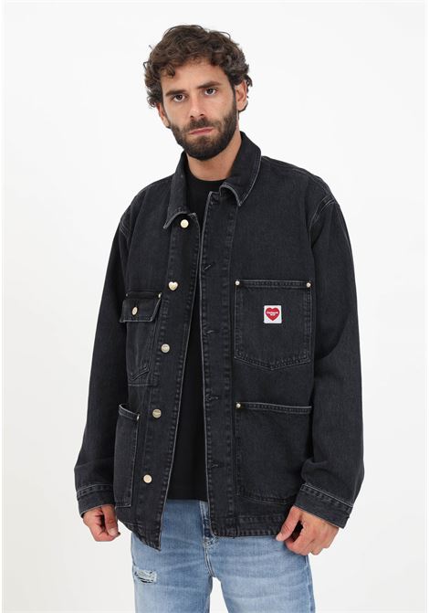 Black denim jacket for men CARHARTT WIP | Jackets | I0321058906