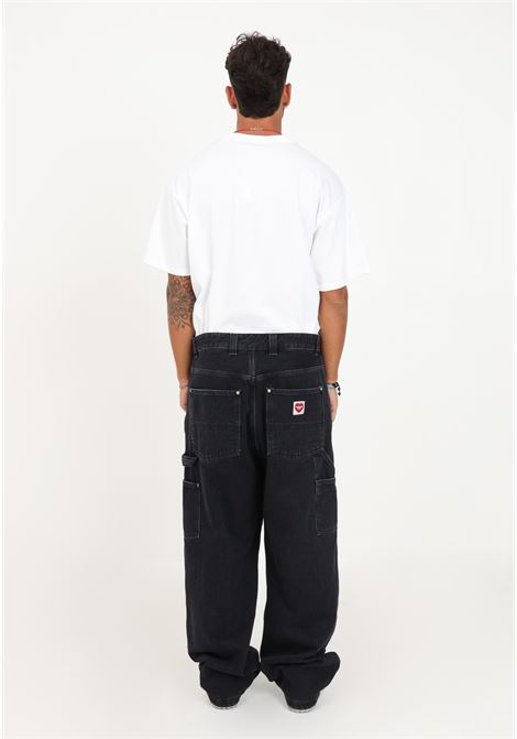 Jeans cargo da uomo neri lunghi caratterizzato da tripla impuntura CARHARTT WIP | Jeans | I0321068906