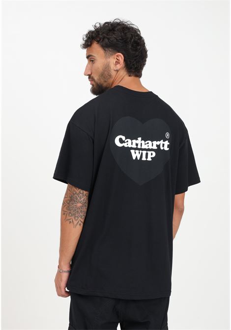 S/S Double Heart black men's t-shirt CARHARTT WIP | T-shirt | I03215589XX