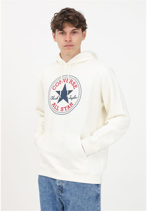 White sweatshirt with men's logo CONVERSE | 10025470-A04.