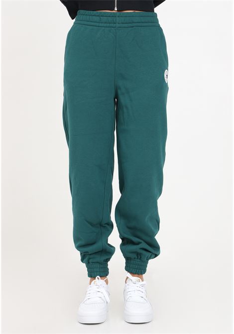 Green sweatpants with logo for women CONVERSE | Pants | 10025889-A05.