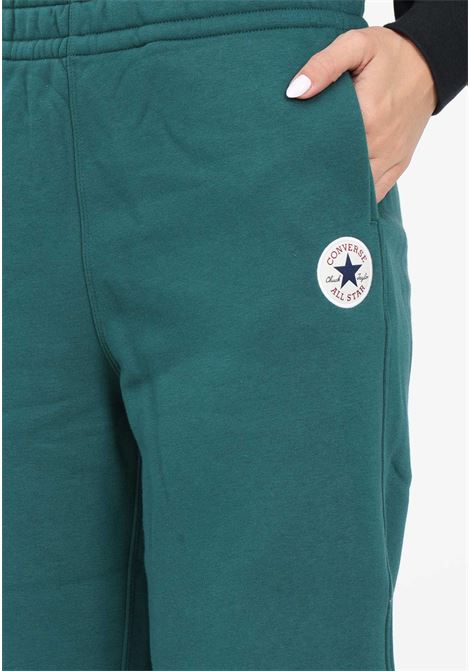 Green sweatpants with logo for women CONVERSE | Pants | 10025889-A05.