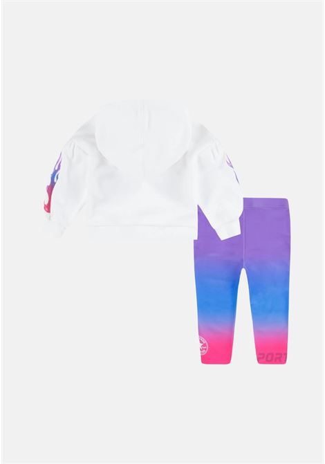 White tracksuit with shaded colors and maxi logo for girls CONVERSE | Sport suits | 3CD879P2A