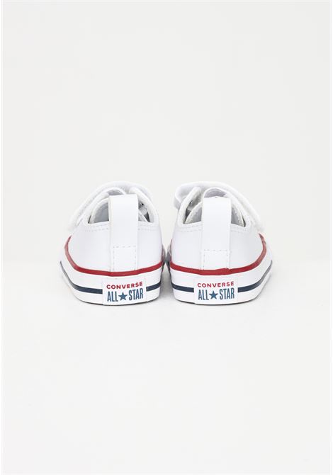 White baby Chuck Taylor Hook and Loop Low Top sneakers in leather CONVERSE | Sneakers | 748653C.