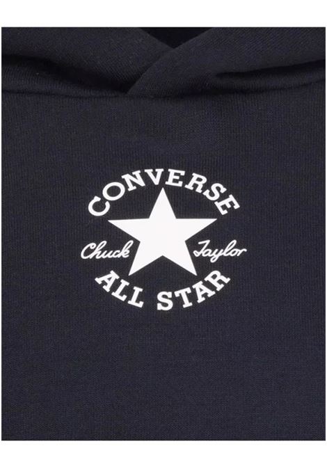 Black tracksuit with logo for boys and girls CONVERSE | Sport suits | 8CD894023