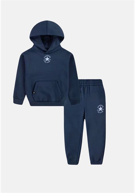 Blue tracksuit with logo for boys and girls CONVERSE | Sport suits | 8CD894BFK