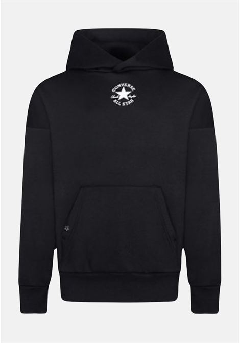 Black unisex children's hooded sweatshirt CONVERSE | Hoodie | 9CD889023