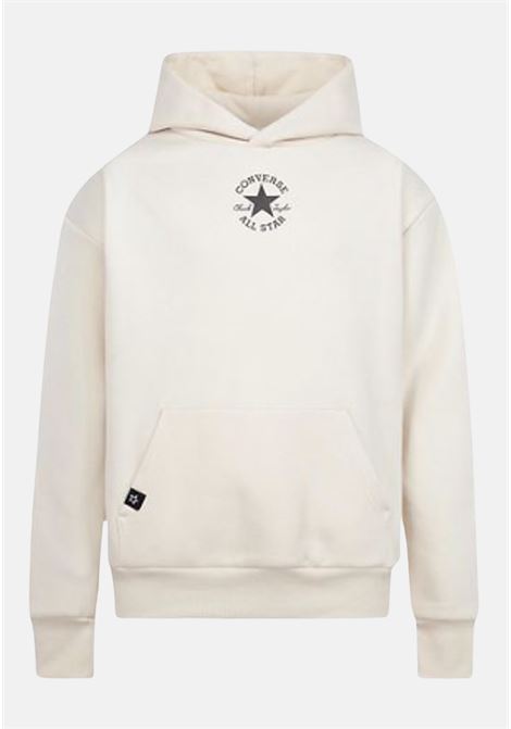 Unisex children's cream-colored hoodie and logo CONVERSE | Hoodie | 9CD889W0L