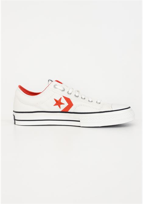 Converse Star Player 76 OX white sneakers with orange embroidery and laces for men CONVERSE | Sneakers | A05206C.
