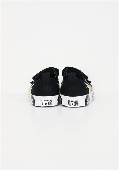 Black baby sneakers with baby pattern CONVERSE | Sneakers | A05223C.
