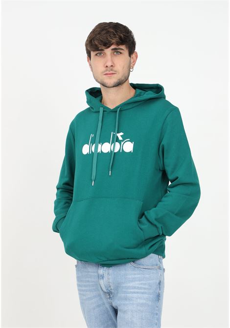 Green sweatshirt with logo and hood for men DIADORA | 502.18066370470