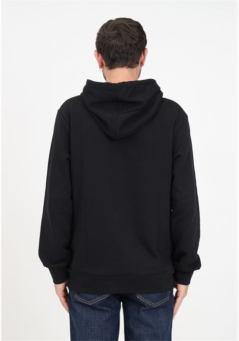 Black men's sweatshirt with logo and hood DIADORA | 502.18066380013