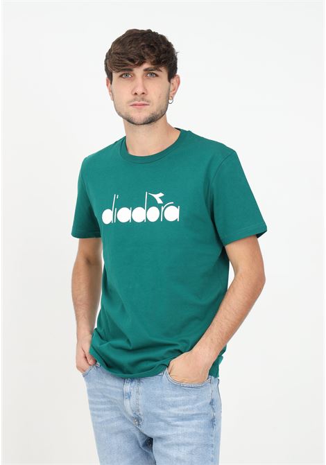 T-shirt verde con logo da uomo DIADORA | T-shirt | 502.18066570470
