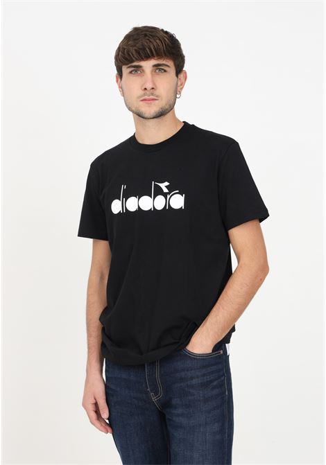 T-shirt nera con logo da uomo DIADORA | T-shirt | 502.18066580013