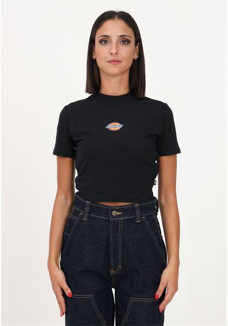 Black casual t-shirt for women with logo print DIckies | T-shirt | DK0A4XPOBLK1BLK1