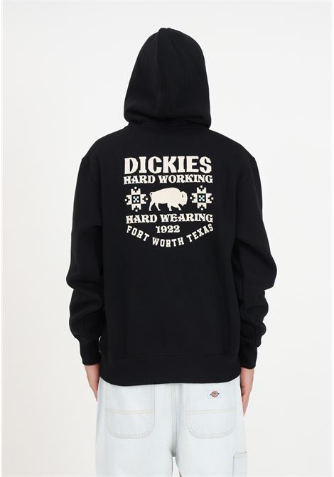 Black hooded sweatshirt with men's print DIckies | Hoodie | DK0A4YEOBLK1BLK1