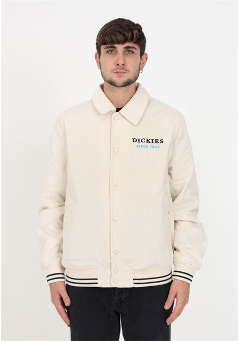 Beige jacket with embroidery and buttons for men DIckies | Jackets | DK0A4YJOF901F901