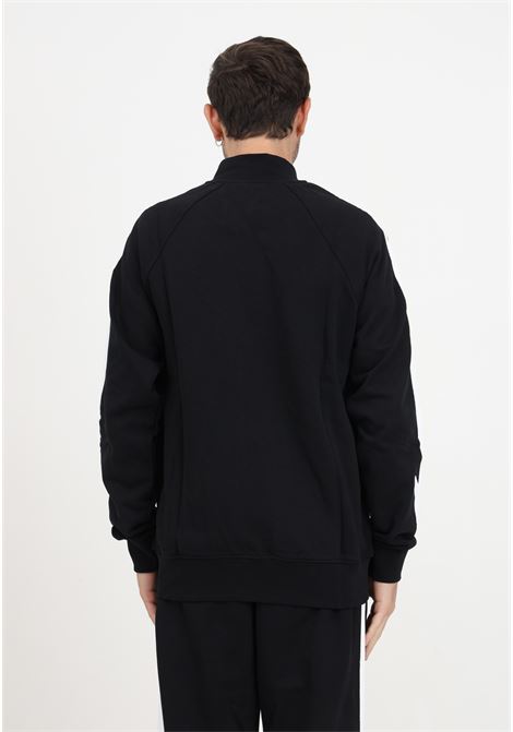 Black sweatshirt with zip and print for men DISCLAIMER | 23IDS53749NERO