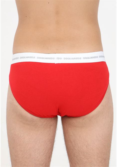 Red and white men's briefs DSQUARED2 | Slip | D9L61484610