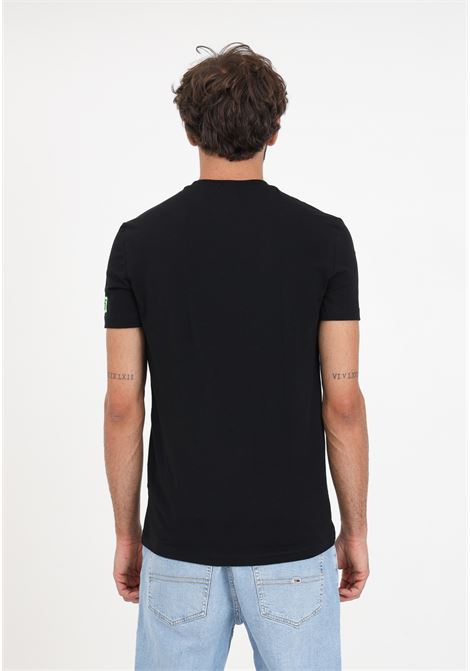 T-Shirt nera con patch logo da uomo DSQUARED2 | T-shirt | D9M20472004