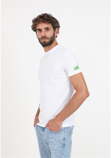 T-Shirt bianca con patch logo da uomo DSQUARED2 | T-shirt | D9M20472113