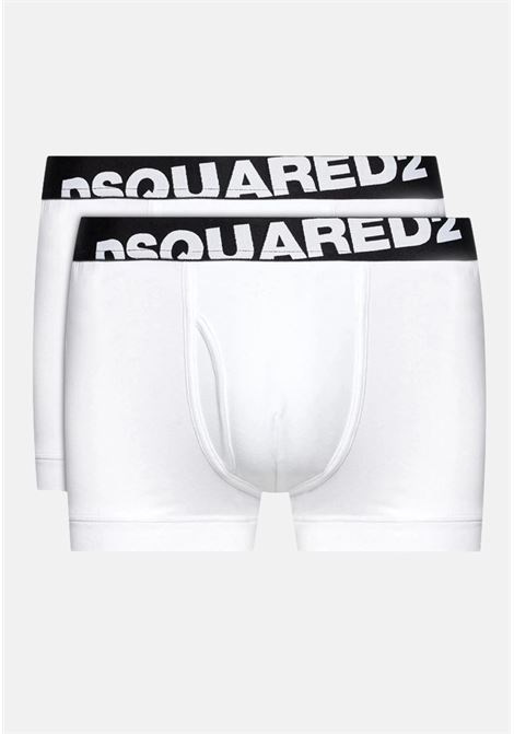 White boxer shorts in a 2 pack for men DSQUARED2 | Boxer | DCXC9003100