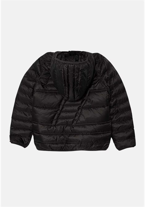 Black quilted down jacket with hood for boys and girls EA7 | Jackets | 6RBB03BN5ZZ1200