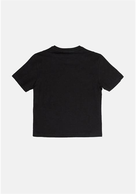 T-shirt nera con stampa logo da bambino e bambina EA7 | T-shirt | 6RBT57BJ02Z1200