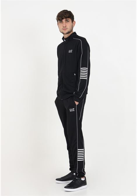 Black tracksuit with white print for men EA7 | Sport suits | 6RPV53PJ16Z1200