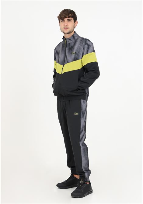 Black tracksuit with sporty pattern for men EA7 | Sport suits | 6RPV71PNBXZ2223