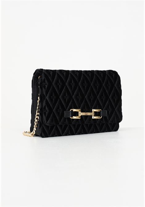 Women's black velvet shoulder bag ELISABETTA FRANCHI | Bag | BS24A36E2110