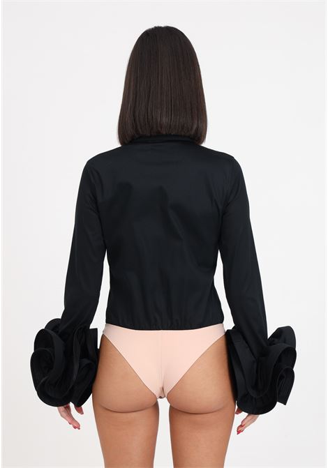 Camicia body nera da donna in raso ELISABETTA FRANCHI | Body | CB01037E2110