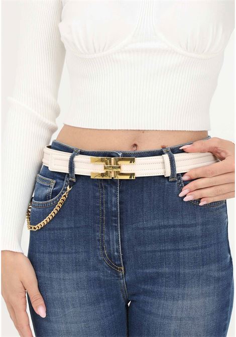 Butter women's belt with double C buckle ELISABETTA FRANCHI | Belt | CT04S36E2193