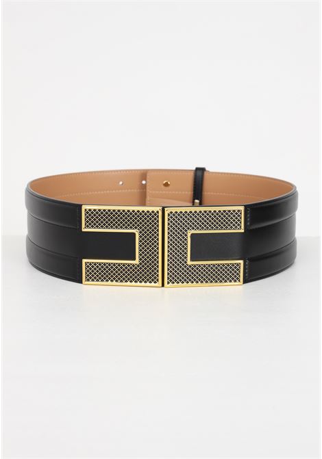Black women's high-waisted belt with double C logo ELISABETTA FRANCHI | Belt | CT06S36E2110