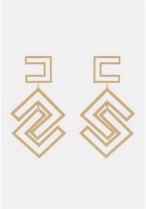 Orecchini pendenti oro da donna con modulo di doppia C ad incastro ELISABETTA FRANCHI | Bijoux | OR19A36E2610