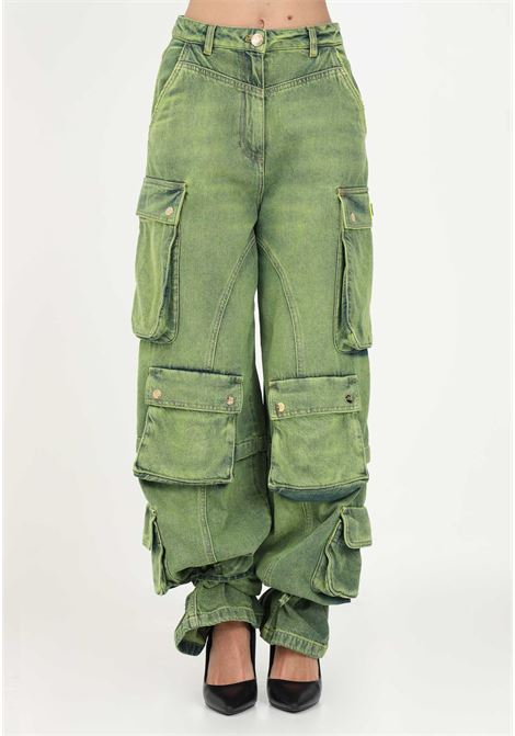 Jeans cargo verde da donna ELISABETTA FRANCHI | Jeans | PJ10036E2BJ5