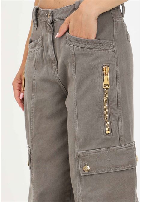 Jeans cargo color fango da donna ELISABETTA FRANCHI | Jeans | PJ11D36E2BI7