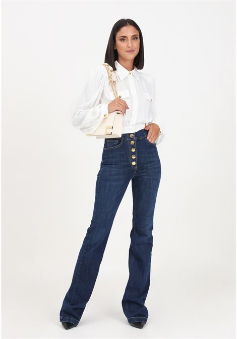 Jeans palazzo da donna in cotone stretch ELISABETTA FRANCHI | Jeans | PJ30S36E2104