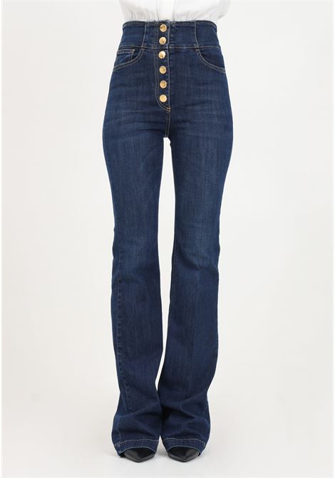 Jeans palazzo da donna in cotone stretch ELISABETTA FRANCHI | Jeans | PJ30S36E2104