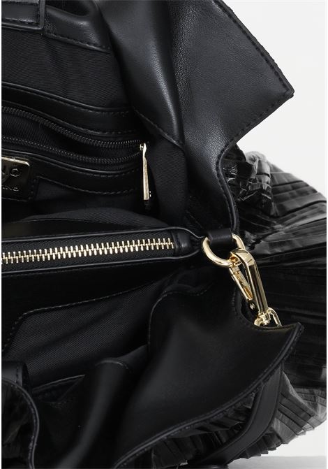 Black laminated bag with padlock detail for women Ermanno scervino | Bags | 12401590293