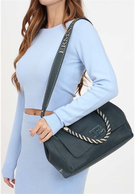 Dark green shoulder bag with shoulder strap and logo for women Ermanno scervino | Bags | 124016124192