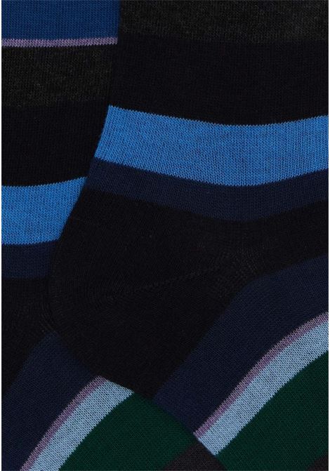 Long ribbed men's socks with orange edges and logo GALLO | Socks | AP10341330378