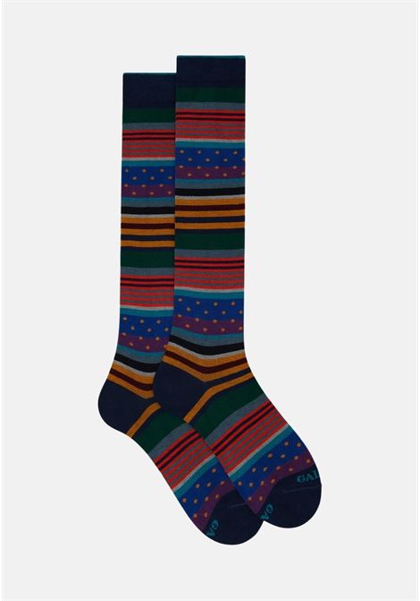 Long socks with royal curry pattern for men GALLO | Socks | AP51239313457