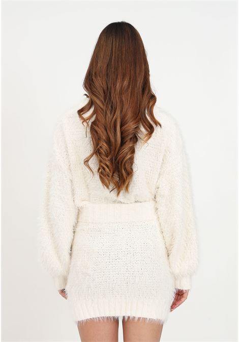 Minigonna bianca in maglia da donna GLAMOROUS | Gonne | TM0249AWHITE
