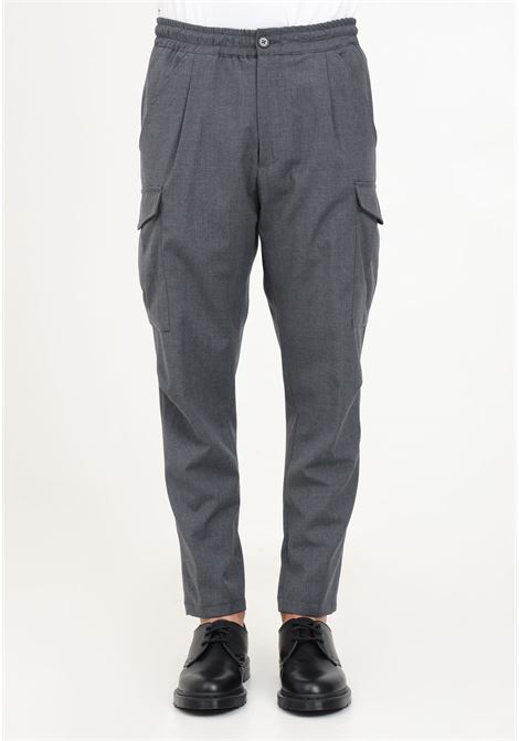 Pantaloni cargo in tessuto grigio da uomo GOLDEN CRAFT | Pantaloni | GC1PFW23246628N038