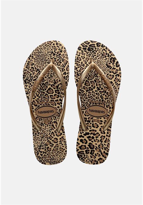 Beige women's flip flops with spotted pattern HAVAIANAS | Flip flops | 41033529877