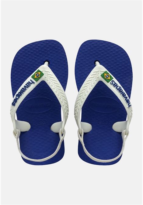 Brasil Logo II blue baby flip flops HAVAIANAS | Flip-flops | 41405772711