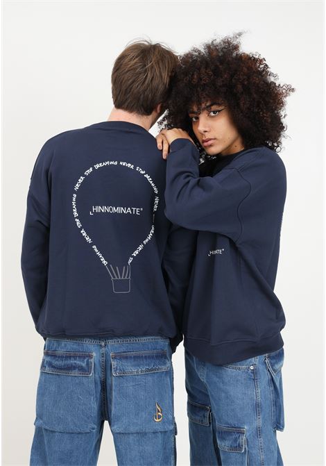 Midnight blue crew-neck sweatshirt for men and women HINNOMINATE | Hoodie | HNM238NOTTE