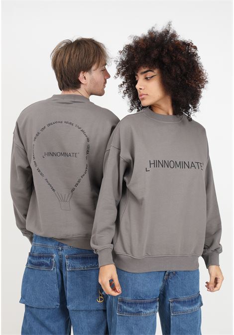 Mud-colored crewneck sweatshirt  unisex HINNOMINATE | Hoodie | HNM256GRIGIO FANGO