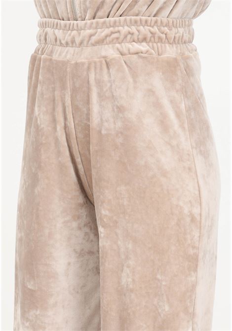Pantaloni di tuta color nocciola in ciniglia da donna HINNOMINATE | Pantaloni | HNW1034NOCCIOLA